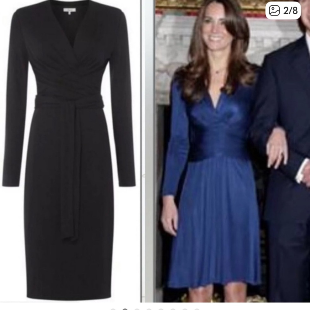 Banana Republic Elegant Black Kate Issa wrap Dress